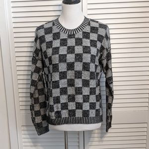 Damier/Checkerboard Pullover Crew Neck Sweater